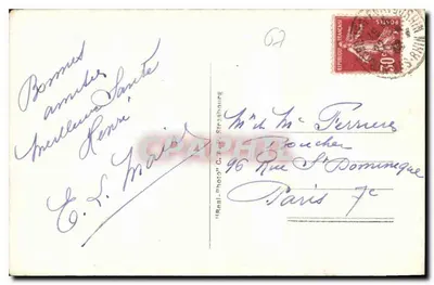 Estrasburgo - A Catedral — editor E. L. Maier, Estrasburgo — Verso