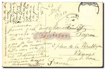 Strasburg — Katedra — Kunstverlag F. Söldenholz, n° 1005 — Rewers