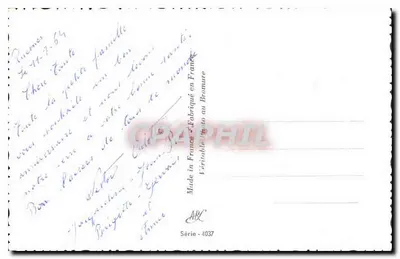Bukiet róż i peonii — wydawca ABC, seria 4037 — Rewers