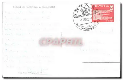 Gstaad com Giffelhorn e Wasserngrat — Foto Franz Villiger — editor não visível — Verso
