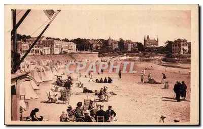 Praia de Pontaillac — vista da praia e dos edifícios — edição artística R. Berguvin, La Rochelle