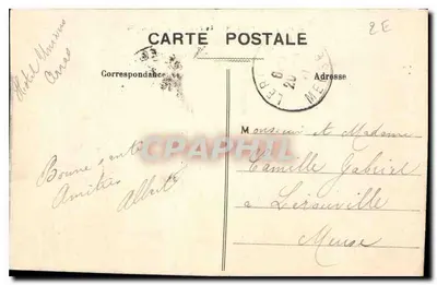 Compiègne - Pałac - Główne wejście — E.D. 39 — wydawca E.D. — Rewers