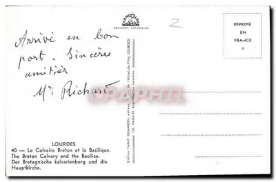 Krewny Bretoński i Bazylika — Lourdes — Wydawnictwo Yan P. Chambron — Rewers