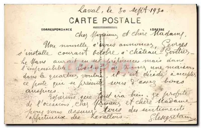 Laval - Stary Most i Zamek — Stara pocztówka n°71 — Rewers
