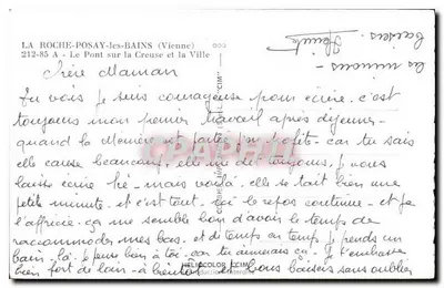 La Roche-Posay-les-Bains — O Pont sobre a Creuse e a Cidade — Héliacolor Ciné — Verso