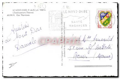 Innenbereich des Thermalbades Le Mont-Dore — La Cigogne — Verlag: La Cigogne — Rückseite