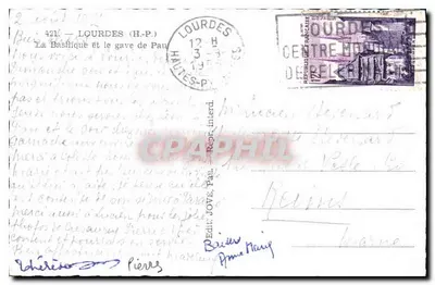 Lourdes (H.-P.) — A Basílica e o Gave de Pau — Editor: Rep. Interd. — Verso