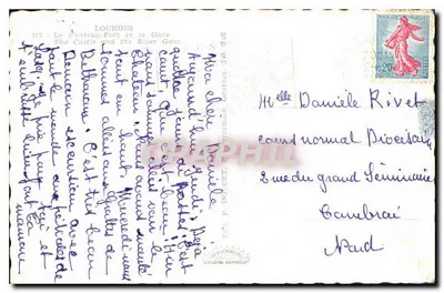 Lourdes — Zamek i rzeka Gave — Edlux — Rewers