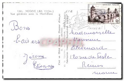 Mégeve — Ogólny widok z Mont-Blanc — C. Rossel International — Rewers