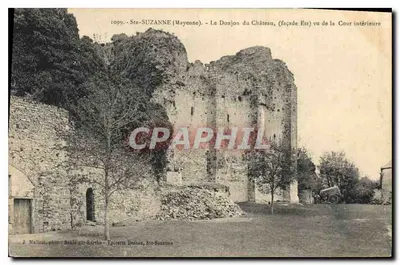 Ste-Suzanne (Mayenne) — O Donzel do Castelo, fachada Leste vista da Cour intérieure — J. Malicot, fot. Sable-sur-Sarthe, Episcaris Dossos