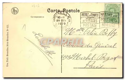 Brukselka — Poczta Centralna — Wydawca N.ELS, seria Brukselka nr 433 — Rewers