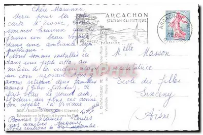 Elcée — Widok na Basen Arcachon — L. Chataigneau, Foto w Basseau — Rewers