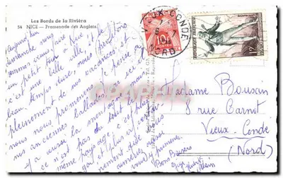 As Margens da Riviera — Promenade des Anglais — Ryner — Verso