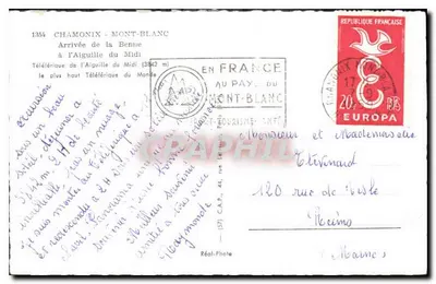 Aiguille du Midi — Chegada da Benne — Réal-Photo — Verso
