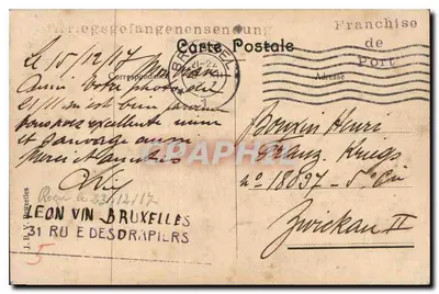 Bruselas — Plaza de Brouckère — J.B.V. Bruxelles n°5 — Reverso