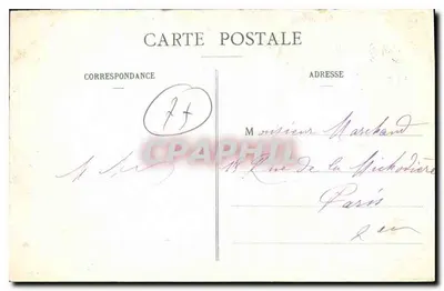 Paleis van Fontainebleau — Slaapkamer van Marie-Antoinette — anoniem uitgever, n° 62 — Achterkant