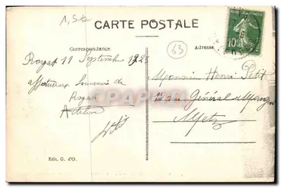 Montferrand — Cour de l'Hôtel Montorcier ou maison de Lucrèce — Verso