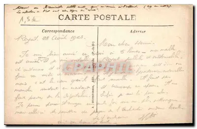 Royat - Grand Hôtel Majestic-Palace — wydawca G. D'O. nr 1140 — Rewers