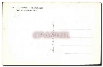 Lourdes — Bazylika — Widok z Zamku — Rewers