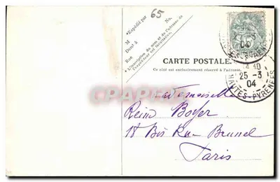 Lourdes — Grotta Miracolosa — V.P. Paris, N° 28 — Rewers