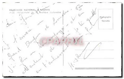 Basílica subterrânea de Lourdes — Altar — Edições Pari-mages — Verso