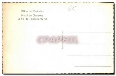 Wzgórze Taillon — Massif de Gavarnie (3100 m) — Éditions Chanteclerc — Rewers