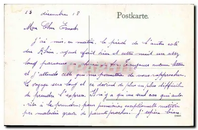 Saarlouis, Gymnasium — vista do estabelecimento escolar — editor desconhecido, número de série não visível — Verso