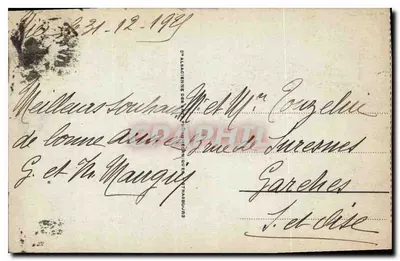 NICE — Ogród Króla Alberta I i Kasyno Miejskie — Stara pocztówka nr 191 — Rewers