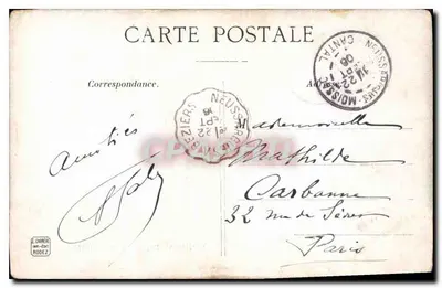 Viaduto de Garabit (Cantal) — vista do viaduto metálico e do viaduto em pedra — editor E. Carréti, Rodez, n° 292 — Verso