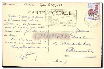 Les Bossons e o Monte Branco — Foto Monnier — Verso