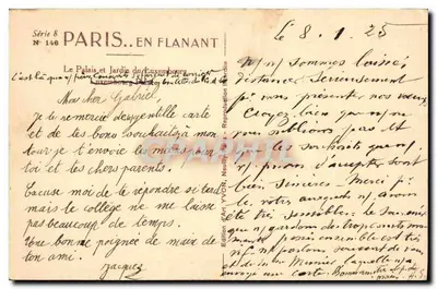 O Palácio e Jardim do Luxembourg — Paris — Edição d'Art Yvon, N° 146 — Verso