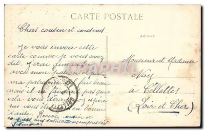 Castello di Blois — Ala di Francesco I, La Grande Scalinata — Fototipia C. Vaunier, Blois — Verso