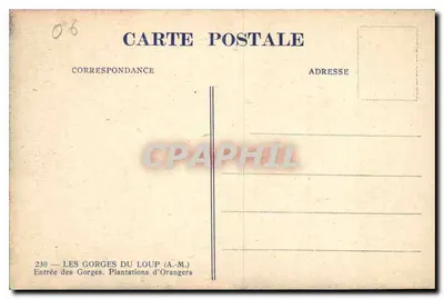 De Gorges du Loup — Invoer van de Gorges, Citroenplantages — A.M. (Alpes-Maritimes) — Achterkant