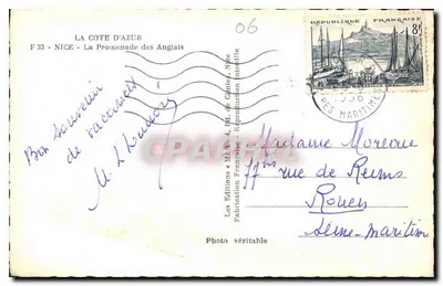 Nice - Promenade des Anglais — Les Éditions Françaises, n°06 — Rewers