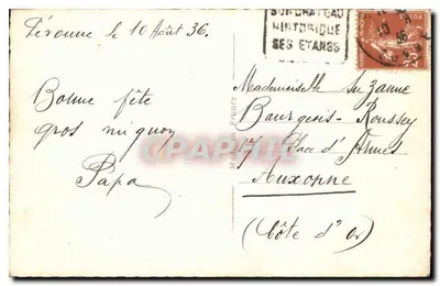 Jong meisje met een bosje rozen — S. B. L. n° 4420 — Achterkant