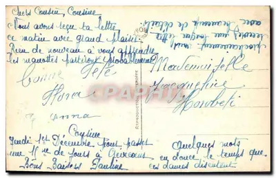एक लड़की जो एक गुलाब के बुकेट को धारण कर रही है — डिडिकेशन 'वीव श्री कैथरीन' — फॉक्स पेरिस 4772 — पीछे