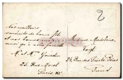 Girl in a floral dress holding a scroll — 10c red stamp — n°2068 — Back