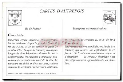 Melun — La Gare — Éditeur E.F.D. n° 246 — Rewers