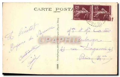 Casal rural — cena romântica — Gouttfangas, n°1288 — Verso