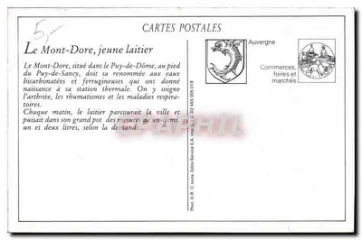 Mont-Dore — Een jonge melkboer en zijn dier — C.C. & C. n°181 — Achterkant