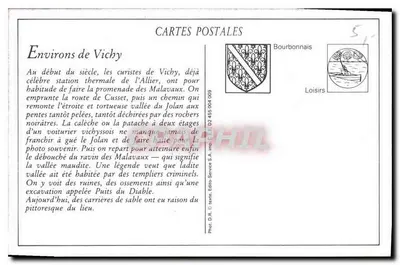 Arredores de Vichy — Estrada dos Malavaux — Passagem de um gué — LL. — Verso