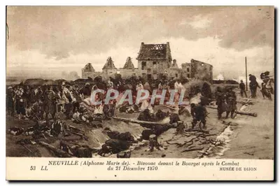 Neuville — Acampamento diante do Bourget após o Combate do 21 de Dezembro de 1870 — Alphonse Marie de. Museu de Dijon