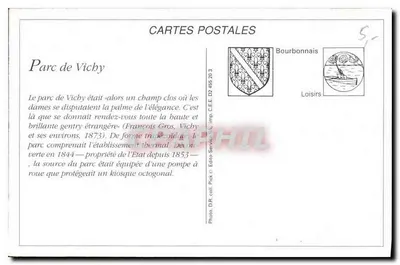 Vichy — Um Canto do Parque e as Galerias Cobertas — LL. — n°329 — Verso