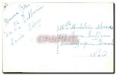 Motyw romantyczny — trzy pary w serduszku — wydawca G.P. n°256 — Rewers