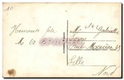 Kobieta w różowej sukni — karta życzeń — wydawca Nord, n°267 — Rewers