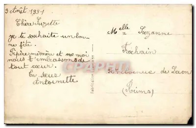 Menina com buquê de flores — Feliz Aniversário — Léo 354 — Verso
