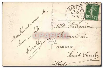 Kobieta trzymająca koszyk z kwiatami — Ste Catherine — PC 798 — Rewers