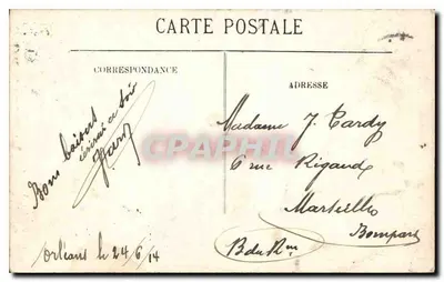 Orléans — El Monumento a Juana de Arco, de Chapu — Librairie du Loiret, Maume-Vernedal, edit. — Reverso