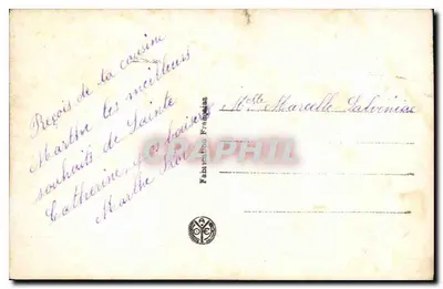 Menina sorridente — usando um faixa verde — editada por Noter, n° 2914 — Verso