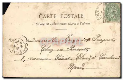 Dwie młode kobiety przy stole — Bénédicité — Phototype A. Bergeret et Cie, Nancy — Rewers